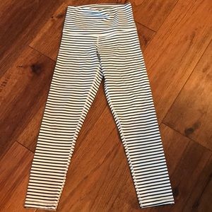 DYI white and black stripe Legging